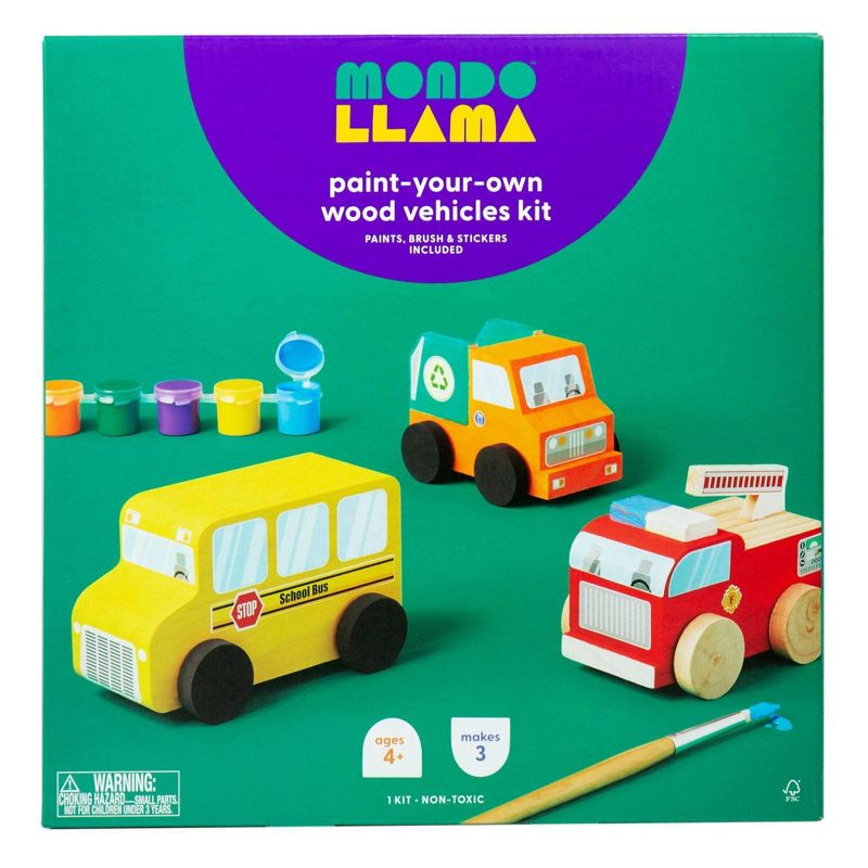 Paint-Your-Own Wooden Vehicles - Mondo Llama&#8482;, 1 of 14