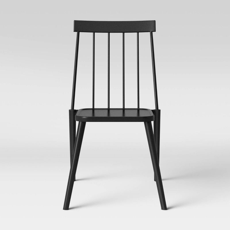 4pc Windsor Outdoor Patio Dining Chairs Stacking Chairs Black - Project 62&#8482;, 3 of 7