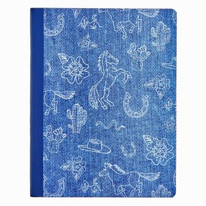 Gartner Studios Howdy Girl Blue Denim Horse Print Embroidery Comp Book - 1 of 3
