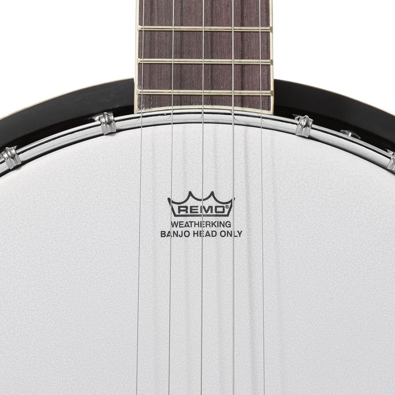Jameson Guitars Left-Handed 5-String Banjo with 24 Brackets, Closed Solid Back, and Geared 5th Tuner, 3 of 7
