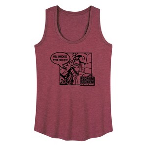 Women's - Rock 'Em Sock 'Em Robots - You Knocked My Block Off Graphic Racerback Tank - 1 of 4