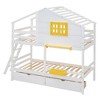 Whisen Playhouse Design Twin over Twin Bunk Bed with 2 Drawers - 4 of 4