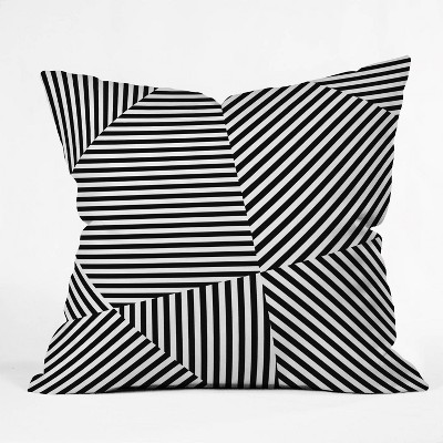 16"x16" Three Of The Possessed Dazzle New York Throw Pillow Black/White - Deny Designs