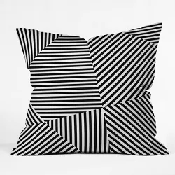 16"x16" Three Of The Possessed Dazzle New York Throw Pillow Black/White - Deny Designs