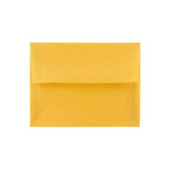 JAM Paper A2 Translucent Vellum Invitation Envelopes 4.375 x 5.75 Gold PACV617