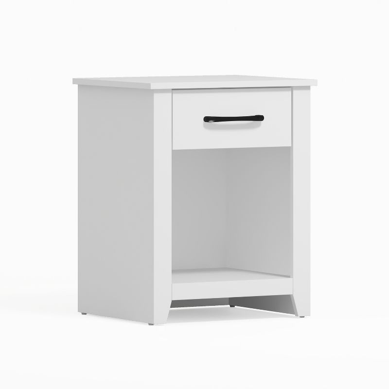 Galano Gretta 1-Drawer Nightstand (23 in. H x 18.7 in. W x 15.7 in. D) in White, Black (Set of 2), 4 of 14