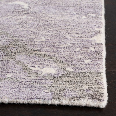 Elysian Fields Purple & Ivory Tufted Wool Blend Runner Rug