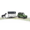 Bruder Land Rover Defender Station Wagon With Horse Trailer And 1 Horse - 2 of 4