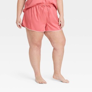 Women's Luxury Collection Shadow Striped Satin Pajama Shorts - Auden™ - 1 of 4