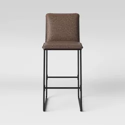 29" Upholstered Barstool with Metal Frame Brown - Room Essentials™