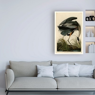 Great Blue Heron Giclee Print on Canvas with Floater Frame