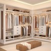 Besiost 74-In Closet Organizer System with Wood Drawers, Freestanding Corner Garment Rack with Hanging Rods - 4 of 4