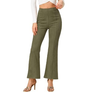 INSPIRE CHIC Women's Casual High Waist Wide Legs Bell Bottom Flared Long Pants - 1 of 4