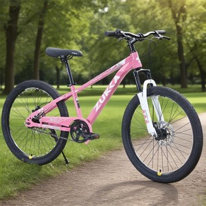 Kids Mountain Bike, Single Speed Bikes with 24 Inch Wheel Outdoor Traveling Cycling Hiking Exercise Bicycles for 9-12 Age - 1 of 4