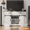 Heynemo Farmhouse Buffet Cabinet with Storage, Sliding Barn Door, Wine & Glass Rack, Storage Shelves, for Kitchen, Dining Room - 3 of 4