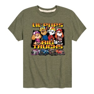 Boys' - Paw Patrol - Lil Pups Big Trucks Short Sleeve Graphic T-Shirt - 1 of 4