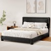Dyonery Boucle Bed Frame with Adjustable Headboard, Soft Cloud Platform Bed with Teddy Fabric, Rounded Corners & Noise-Free Design - 2 of 4