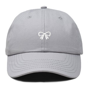 Dalix Bow Embroidered Coquette Cotton Summer Cute Outdoor Baseball Cap Dad Hat Womens - 1 of 4