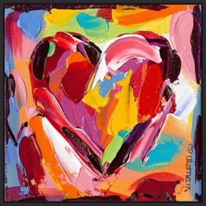 Amanti Art Colorful Expressions I (Heart) by Carolee Vitaletti Canvas Wall Art Print Framed 22 x 22-in. - 1 of 4