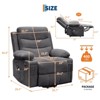 Power Lift Recliner Chair for Elderly, Oversized Electric Lift Chair with Heat and Massage, Corduroy Adjustable Recliner - 2 of 4