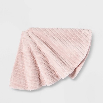 Cut Faux Fur Tree Skirt Blush - Wondershop™