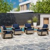 EAGLE PEAK Classic 4-Piece Patio Chair Set, 360° Swivel Rocking Chairs with Thick Cushions, All-Weather Wicker Outdoor Lounge Gliders - 2 of 4