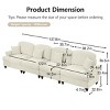 4 Seat Chenille Modular Sectional Sofa,Modular Couch for Living Room,Modular Sofa with Flared Arms and Removable Skirt,Spindle Legs-Coolbibila - 4 of 4