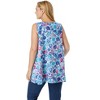 Woman Within Women's Plus Size High-Low Button Front Tank - 3 of 4