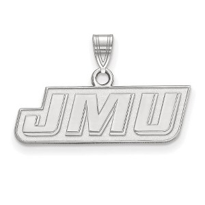 Black Bow Jewelry 14k White Gold James Madison Dukes NCAA Small Pendant - 1 of 3
