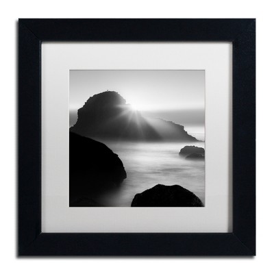Moises Levy 'Long Sunset at Indian Beach' Matted Framed Art