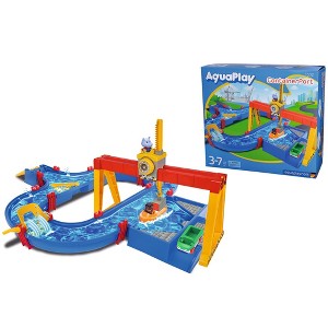 AquaPlay: ContainerPort Waterway Playset - Toy Boat & 2 Animal Figures, Kids 3+ - 1 of 4