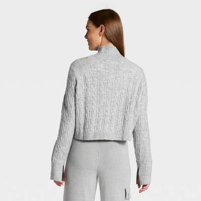 Women's Mock Neck Cable Knit Sweater - JoyLab' - image 2