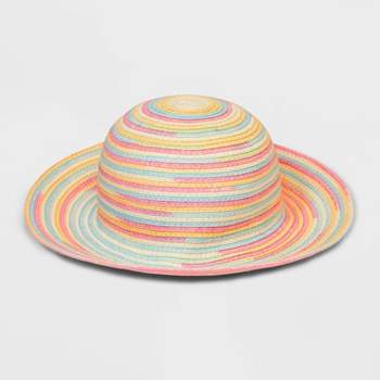 Baby Striped Bucket Sun Hat with Strap - Multi - 9-12 Months