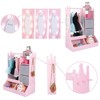 ODK Girls Dress Up Storage with Light & Mirror - Kids Armoire with Clothing Rack, Storage Shelves & Bins, Wardrobe Organizer for Toys & Clothes - 3 of 4