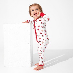 Bellabu Bear Baby Sugar Cookies Bamboo Convertible Footie - 1 of 4