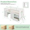 Costway Twin Size Low Loft Bed with Storage Drawer Activity Center Solid Wood Bed Frame - 3 of 4
