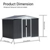 NicBex 8x6 FT Metal Outdoor Storage Garden Bike Shed with Aluminum Alloy Frame and Sliding Door for Backyard,Patio Lawn,Garden - 3 of 4