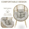 POCASSY Egg Chair Outdoor with Ottoman, Patio PE Wicker Rattan Egg Chair Lounge Basket Shape with Head Pillow - 4 of 4