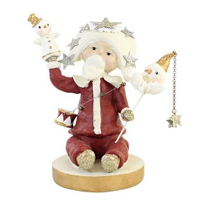 Dee Foust-Harvey 8.75 In Santa's Snow Puppets Christmas Santa Snowman Figurines - 1 of 3