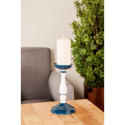 My Hub Homewares Decorator Glass and Metal Votive Candle Holder White 