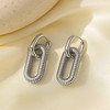 Chunky Chain Link Hoop Earrings for Women Gold or Silver Stainless Steel Ginger Lyne Collection - 2 of 4