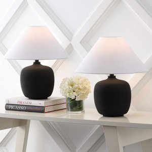JONATHAN Y Delphi Minimalist Scandinavian Resin/Iron LED Table Lamp - 1 of 4
