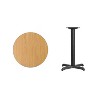 Flash Furniture 24'' Round Natural Laminate Table Top with 22'' x 22'' Table Height Base - 2 of 2