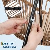 Nasitip 3-Piece Rattan Bistro Set - 2 Chairs with Cushions & Glass Table, Outdoor Patio Furniture for Balcony/Garden - 3 of 4