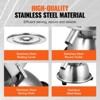 VEVOR Automatic Electric Vibrating Sieve, Stainless Steel Sifter Shaker Machine with 12+80 Mesh, 45W Automatic Powder Sifter Machine Countertop - 3 of 4
