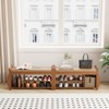 37.4" Bamboo Shoe Bench with Storage - 3 of 4