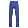 Cloudstyle Mens 2 PCS Plaid Suits Slim Formal Suit Checkered Blazer Jacket Pants - 4 of 4