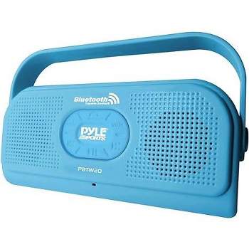 Pyle Portable IPX7 Waterproof Shower Speaker - Outdoor Wireless Bluetooth, (Blue)