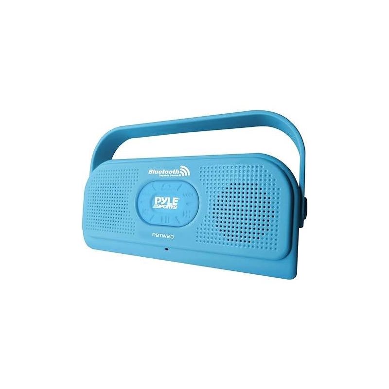 Pyle Portable IPX7 Waterproof Shower Speaker - Outdoor Wireless Bluetooth, (Blue), 1 of 6