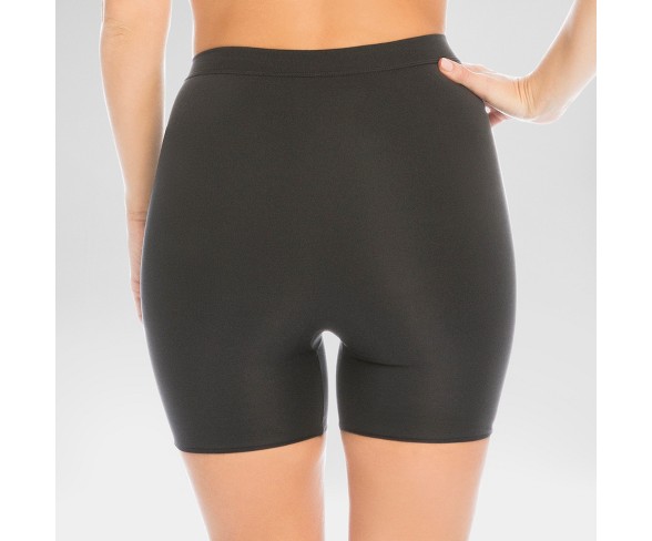 Assets&#174; by Spanx&#174; Women's Shaping Micro Reversible Midthigh slimmer - Black/Grey 1X